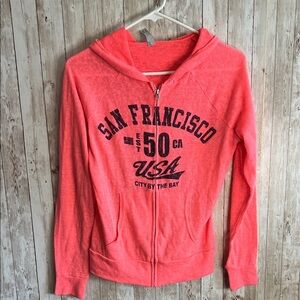 3/$15 ☮️ San Francisco Graphic Hoodie - Coral